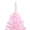 vidaXL Kunstkerstboom met verlichting en kerstballen 150 cm PVC roze