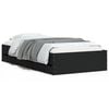 vidaXL Bedframe met lades bewerkt hout zwart 100x200 cm