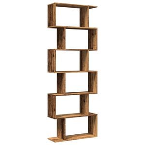 vidaXL Kamerscherm / boekenkast 6-laags 70x24x193 cm hout oud hout