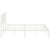 vidaXL Bedframe met hoofdbord metaal wit 193x203 cm