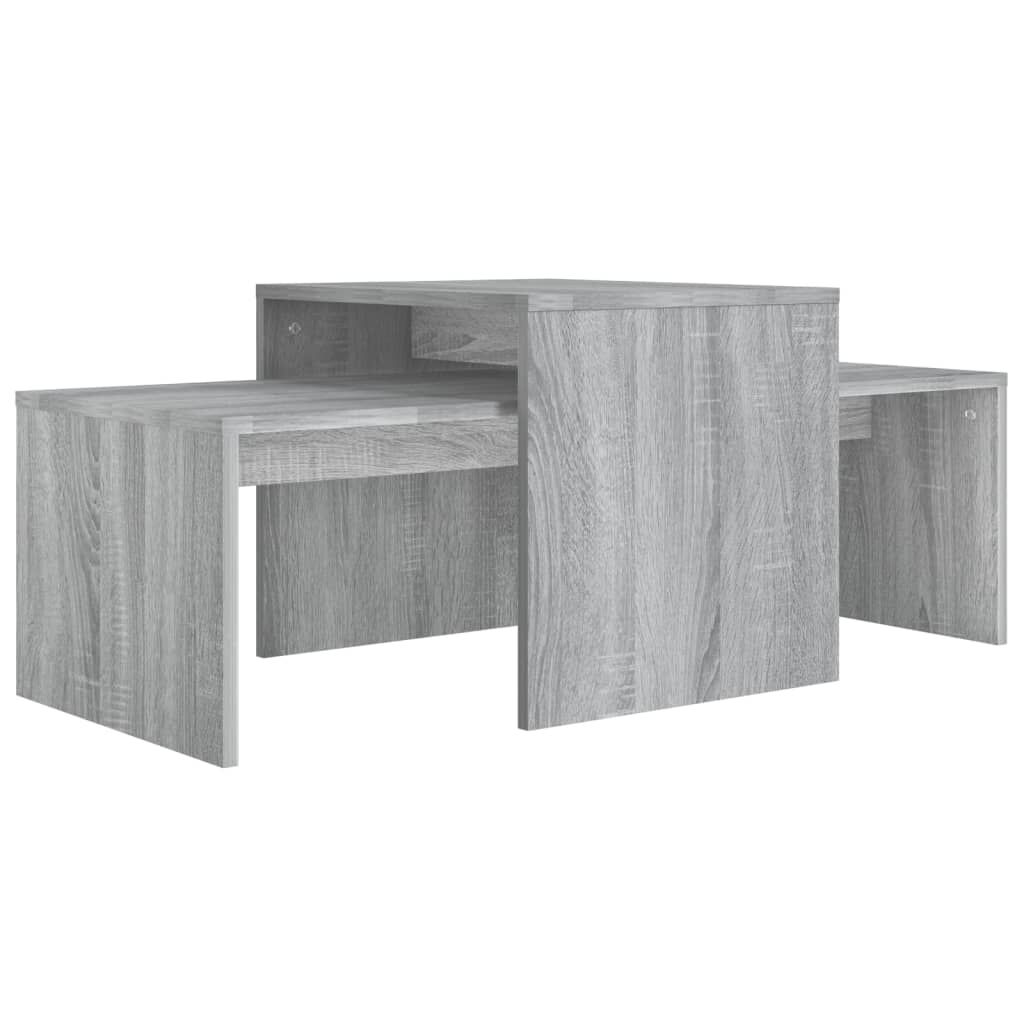 Salontafel 90x60x31 cm bewerkt hout betongrijs kopen