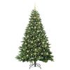 vidaXL Kunstkerstboom met 300 LED met standaard Groen 210 cm PE en PVC