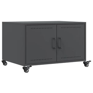 vidaXL Salontafel 68x50x43,5 cm staal antracietkleurig