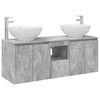 vidaXL Badkamerkastenset 3 st Betongrijs 49,5 x 44,5 x 65 cm