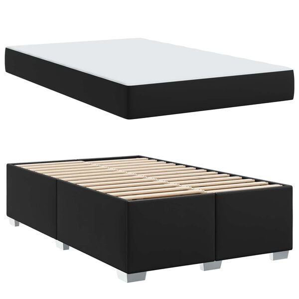 vidaXL Bedframe met matras Zwart 120 x 200 cm Stof
