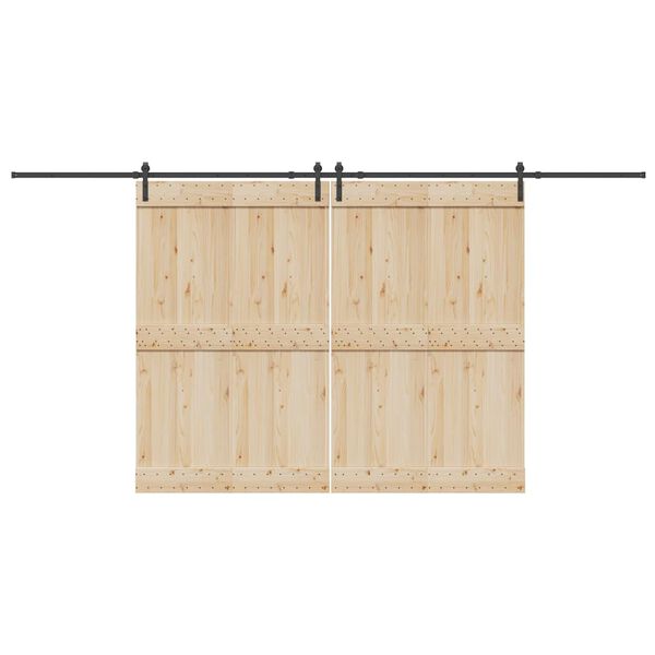 vidaXL Doos met onderdelen voor schuifdeur 427 cm staal zwart