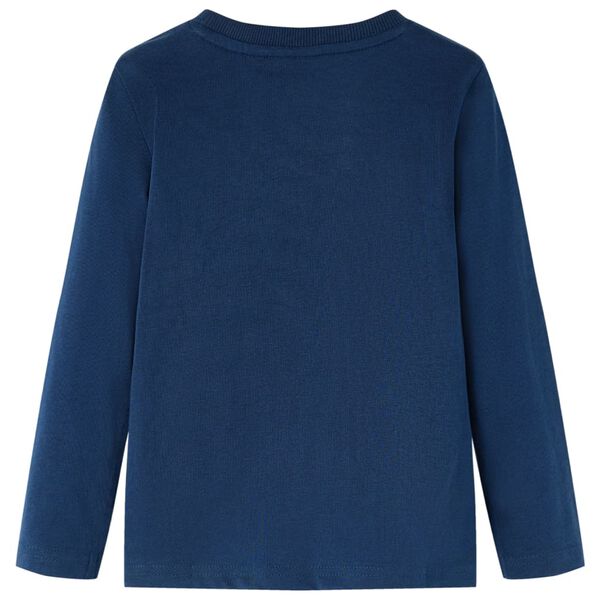 Kindershirt met lange mouwen 92 marineblauw