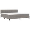 vidaXL Boxspringbed met matras met hoofdeinde Taupe 200 x 200 cm Stof