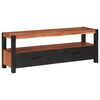 vidaXL Mediakast met lade Bruin 110 x 30 x 40 cm Massief Acaciahout