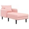 vidaXL Grote chaise longue Roze Boucl&eacute;