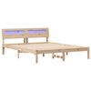 vidaXL Bedframe met hoofdeinde Bruin 150 x 200 cm Massief grenenhout