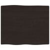 vidaXL Tafelblad natuurlijke rand 60x50x2 cm eikenhout donkerbruin