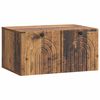 vidaXL Wandbeugel TV-kast Oud hout 59,5 x 41 x 30 cm Bewerkt hout