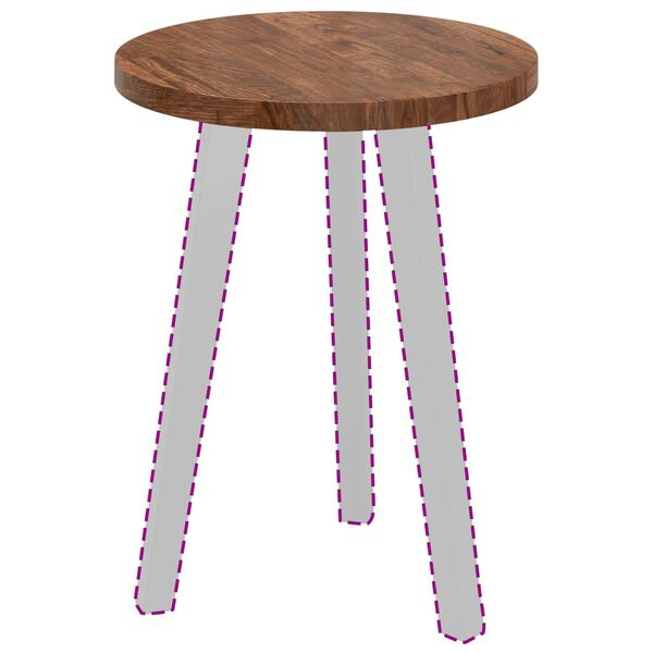 vidaXL Tafelblad Licht Bruin &Oslash; 40 x 2,5 cm Massief Eikenhout