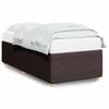 vidaXL Bedframe zonder matras 100x200 cm stof donkerbruin