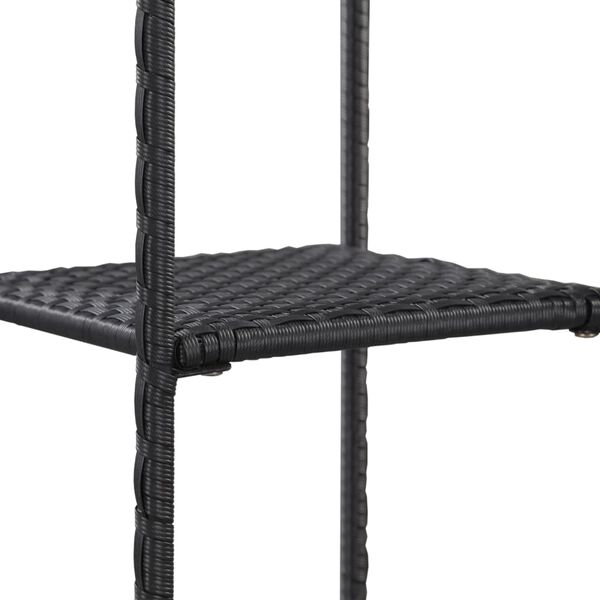 vidaXL Opbergrek 30x30x90 cm poly rattan zwart