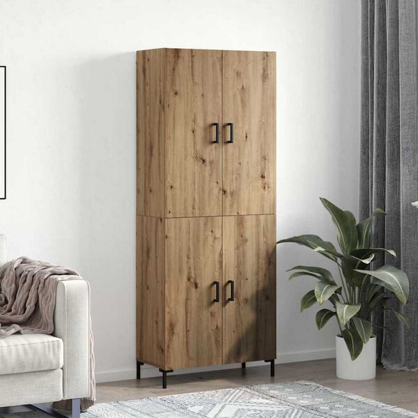 vidaXL Highboard artisanaal eikenkleurig 69,5 x 34 x 180 cm