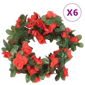 vidaXL Bloemenslingers 6 st 250 cm lente rood