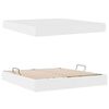 vidaXL Opslag bed met matras met matras met opslag 2 pcs Wit Leer
