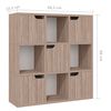 vidaXL Boekenkast 88,5x27,5x88 cm bewerkt hout grijs sonoma eiken
