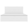vidaXL Opslag bed met matras met opslag Puur Wit 200 x 200 cm Nep Leer