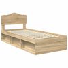 vidaXL Bedframe Sonoma Eiken 90 x 200 cm Massief grenenhout