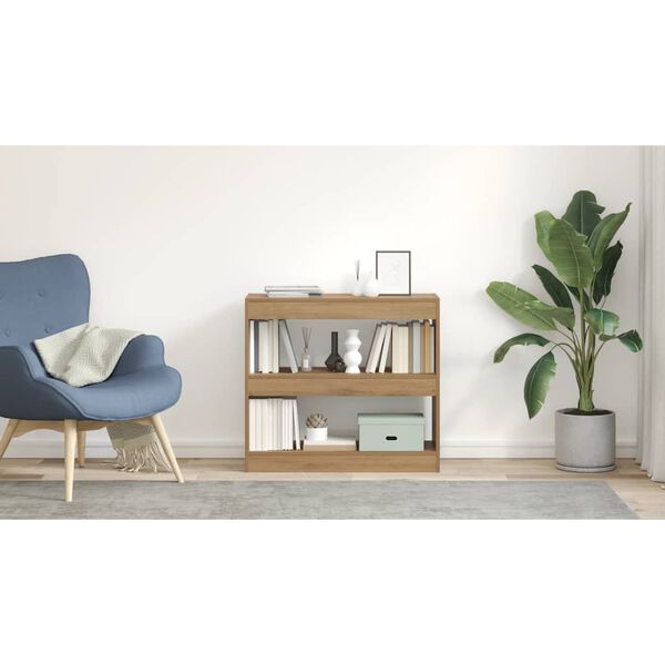 vidaXL Boekenkast/kamerscherm 80x30x72 cm artisanaal eikenkleur