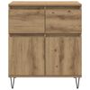 vidaXL Dressoir Artisan Eiken 60 x 35 x 70 cm Gemonteerd hout en ijzer