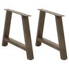 vidaXL Salontafelpoten 2 st A-vormig 60x(42-43) cm staal