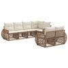 vidaXL Tuinbankenset 7 st 7-Aantal zitplaatsen Beige en Cr&egrave;me Wit