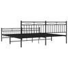vidaXL Bedframe met hoofd- en voeteneinde metaal zwart 193x203 cm