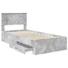 vidaXL Bedframe met hoofdeinde Beton Grijs 90 x 200 cm Bewerkt hout