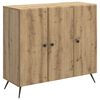 vidaXL Dressoir Artisanaal eiken 89 x 34,5 x 80 cm Bewerkt hout