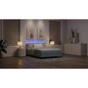 vidaXL Boxspring bed met matras Lichtgrijs 140 x 190 cm Stof