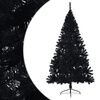 vidaXL Kunstkerstboom met standaard half 210 cm PVC zwart