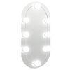vidaXL Spiegel met LED-verlichting 40x20 cm glas ovaal