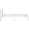 vidaXL Bedframe metaal wit 90x200 cm
