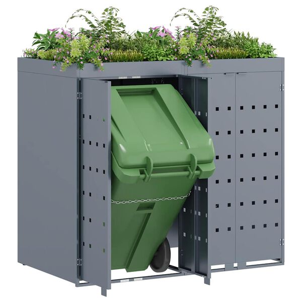 vidaXL Wieltjesbakopslag voor 2 bakken Lichtgrijs