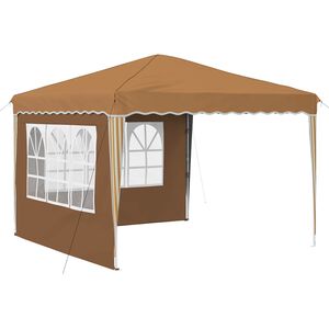 vidaXL Pop-up partytent 288 x 288 x 245 cm Beige Oxford Stof