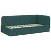 vidaXL Hoekbedframe met matras Donkergroen 90 x 200 cm Stof