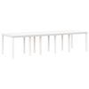 vidaXL Tuin Eetset met kussen 11 pcs Wit Poly rattan en staal