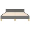 vidaXL Bedframe zonder matras stof donkergrijs 140x190 cm