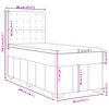 vidaXL Boxspring met matras stof taupe 80x200 cm
