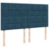 vidaXL Boxspring met matras fluweel blauw 180x200 cm
