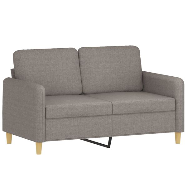 vidaXL 3-delige Loungeset met kussens stof taupe