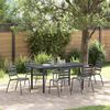 vidaXL Tuin eettafelset 7 pcs Antraciet Poedercoating staal