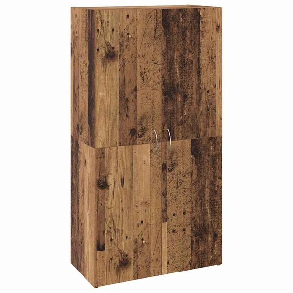 vidaXL Kantoorkast met plank Zwart Eiken 60 x 32 x 115 cm Bewerkt hout