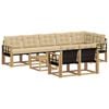 vidaXL Buiten bankenset 9 st 8-zits Wit en Beige