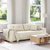 vidaXL Bank Beige 221 x 80 x 80 cm Linnen-mix stof