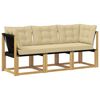 vidaXL 3 st Outdoor Midden- en Hoeksalon Wit